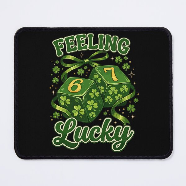 Item preview, Feeling Lucky 67 Dice Meme – St Patrick’s Day Shamrock Dice Gamer Design designed and sold by BrainBubbleArt.