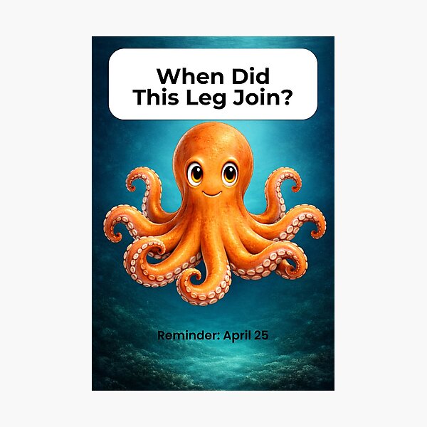 Artikelvorschau, Oktopus-Witz – Geschenk zum 25. April entworfen und verkauft von ariksworld.