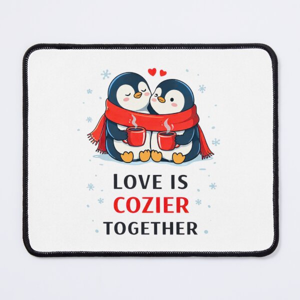 Item preview, Love Is Cozier Together Cute Penguin Winter Valentine Design designed and sold by bilal sibgui.