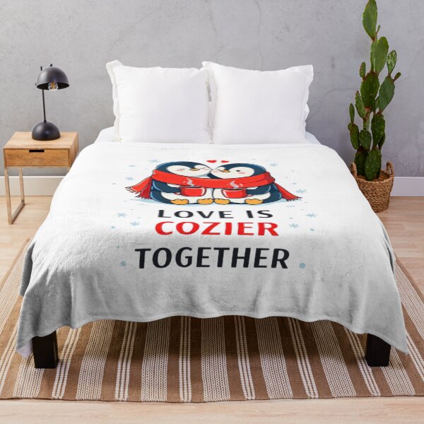 Item preview, Love Is Cozier Together Cute Penguin Winter Valentine Design designed and sold by bilal sibgui.