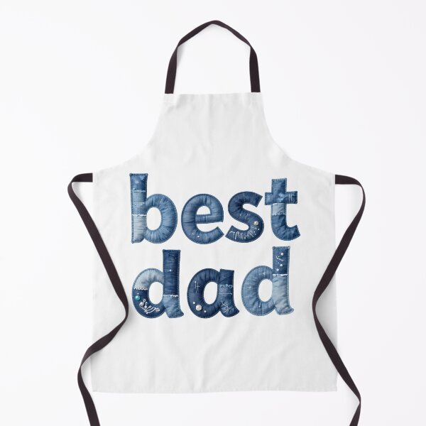 Item preview, BEST DAD - IN BLUE DENIM FAUX LETTERING designed and sold by AlexOBrienArt.