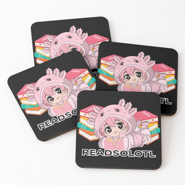 Item preview, Readsolotl Cute Axolotl Reading Anime Girl Book Lover Gift Kawaii Reader Aesthetic designed and sold by laggy-soul-0.