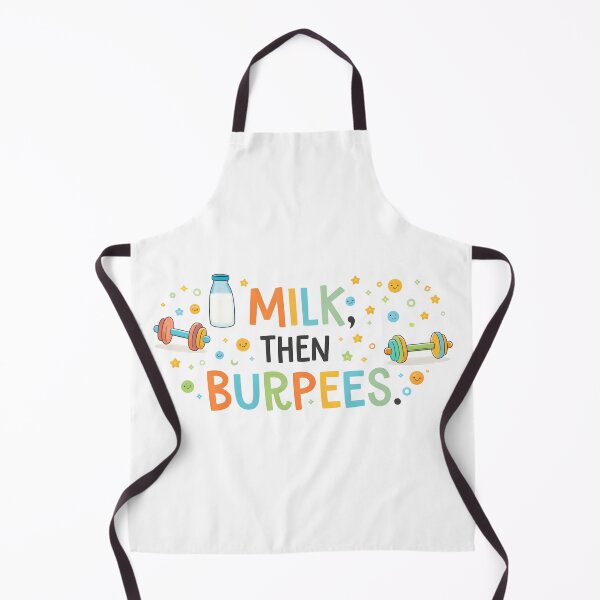 Item preview, Milk Then Burpees Funny Baby Gym Quote designed and sold by DemureArtsy.