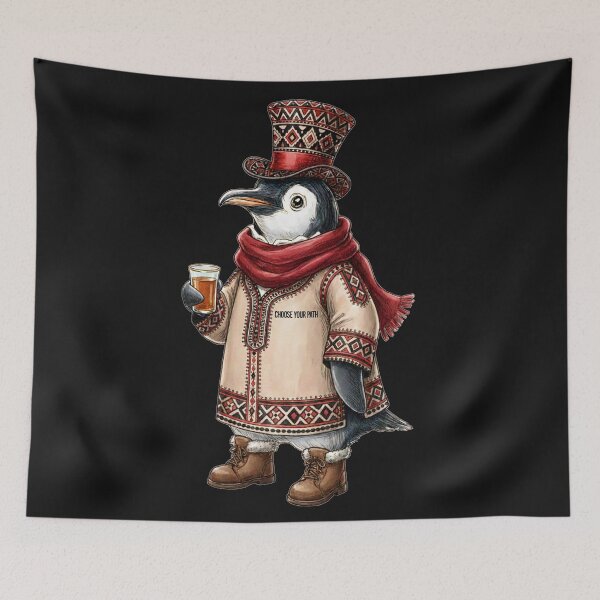 Item preview, Bohemian Penguin Traveler - Choose Your Path  designed and sold by designwiss.