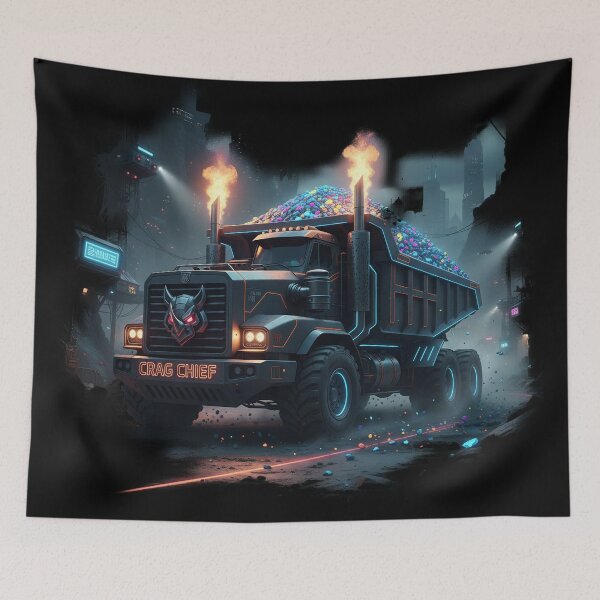 Item preview, Crag Chief Neon Mining Dump Truck designed and sold by BounoWorld.