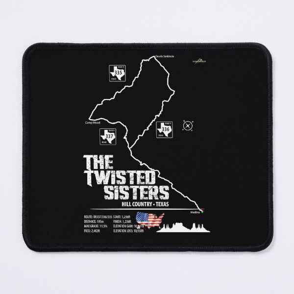 Item preview, The Twisted Sisters Texas USA Motorcycle Sticker T-shirt 06 designed and sold by OuterShellUK.