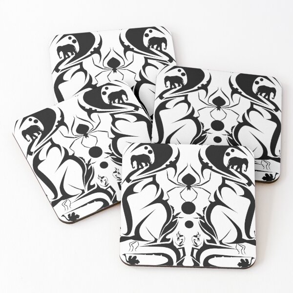 Item preview, Tribal Spider Totem - African Wildlife Symmetry designed and sold by VitalusDesignArtV.