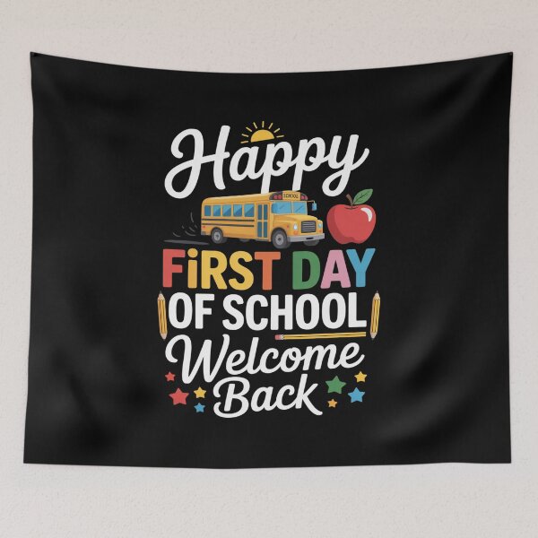 Item preview, Happy First Day School Welcome Back designed and sold by flagylART.