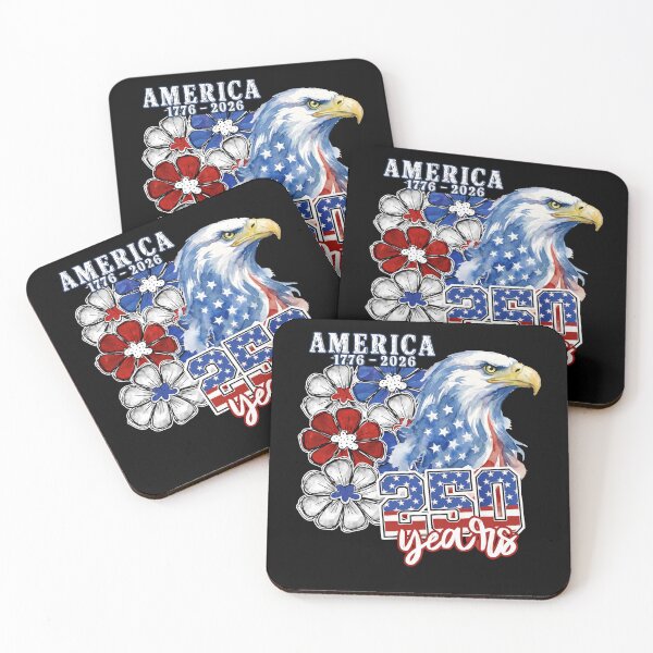 Item preview, Watercolor America 250 Eagle and Flowers Art designed and sold by margamPagenberg.