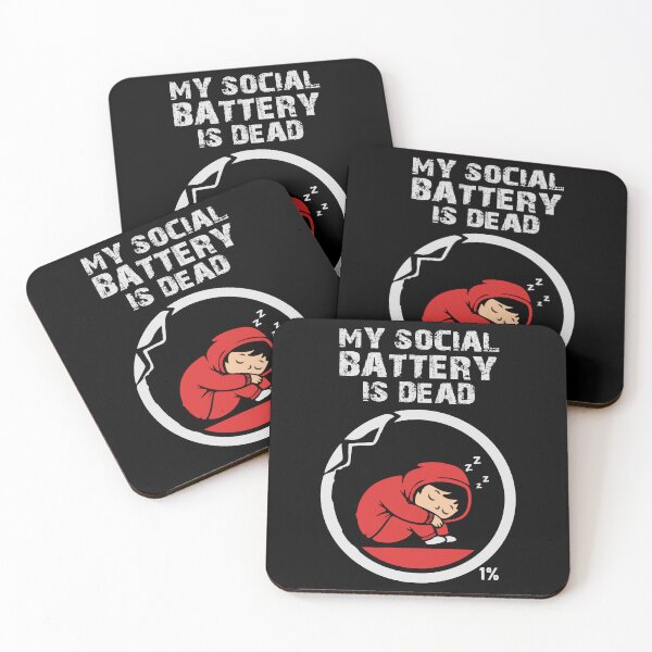 Item preview, My Social Battery Is Dead T Shirt  Funny Introvert Mental Health Design designed and sold by Design-Pro-21.