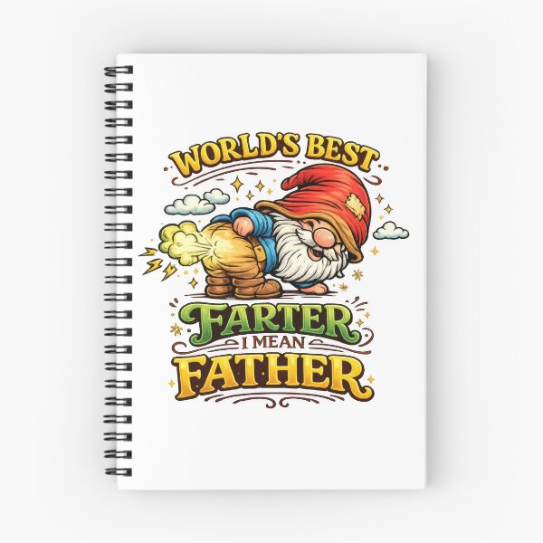 Item preview, World’s Best Farter I Mean Father – Funny Gnome Dad Pun Art designed and sold by Moriarty's Digital Visions.