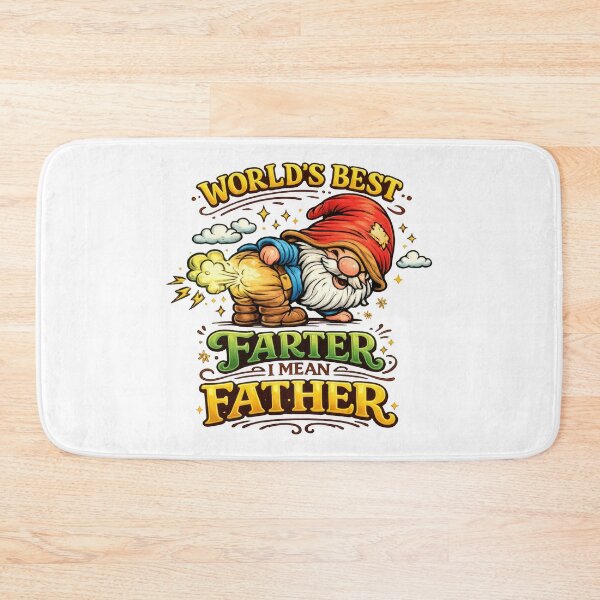 Item preview, World’s Best Farter I Mean Father – Funny Gnome Dad Pun Art designed and sold by Moriarty's Digital Visions.