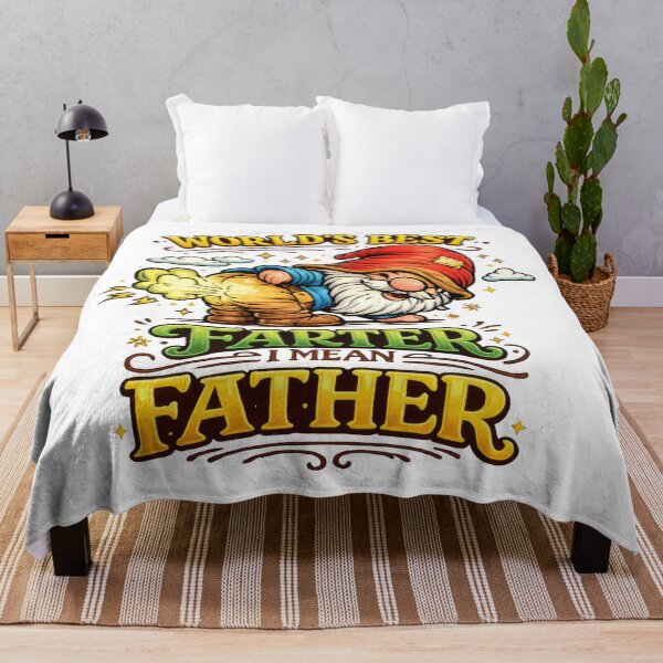 Item preview, World’s Best Farter I Mean Father – Funny Gnome Dad Pun Art designed and sold by Moriarty's Digital Visions.