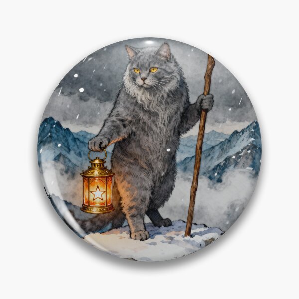 Item preview, The Hermit Cat Tarot Card Vintage Art designed and sold by PictorialWhimsy.
