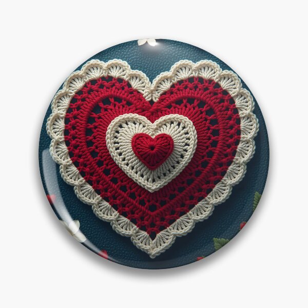 Item preview, A Valentines crochet doily of a heart shaped piece designed and sold by Ponted.