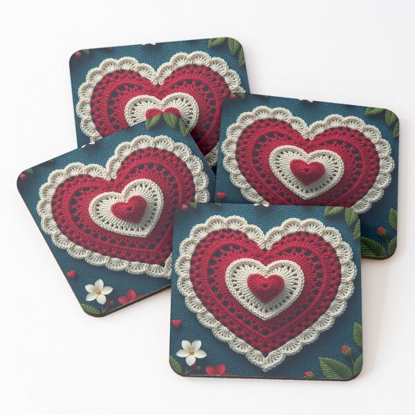 Item preview, A Valentines crochet doily of a heart shaped piece designed and sold by Ponted.