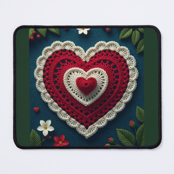Item preview, A Valentines crochet doily of a heart shaped piece designed and sold by Ponted.