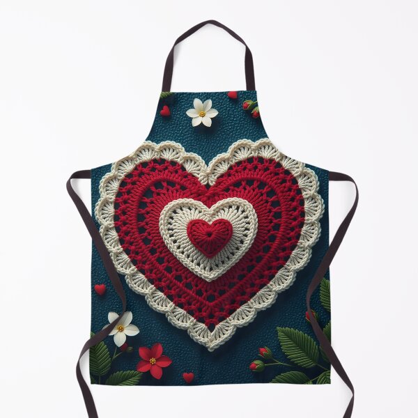 Item preview, A Valentines crochet doily of a heart shaped piece designed and sold by Ponted.