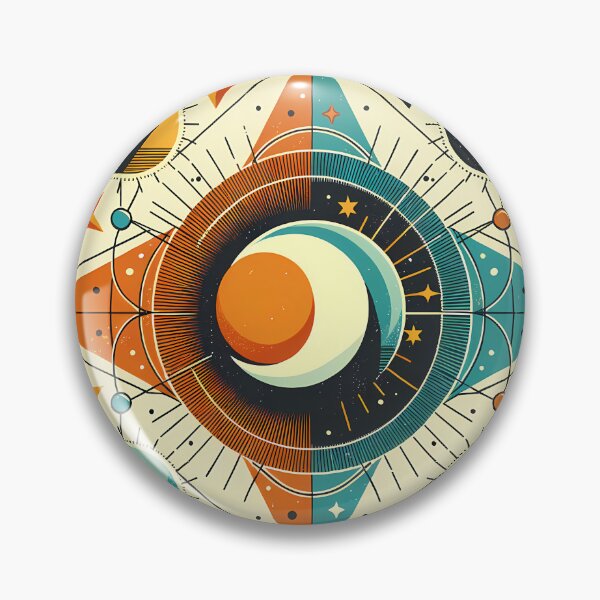 Item preview, Geometric Sun and Moon Celestial Mandala designed and sold by InkSmithery.
