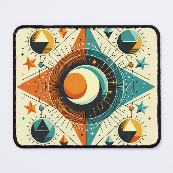 Item preview, Geometric Sun and Moon Celestial Mandala designed and sold by InkSmithery.