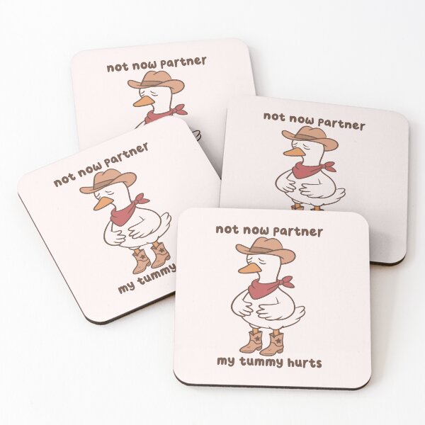 Item preview, Not Now Partner My Tummy Hurts Cowboy Goose designed and sold by kaybowzie.