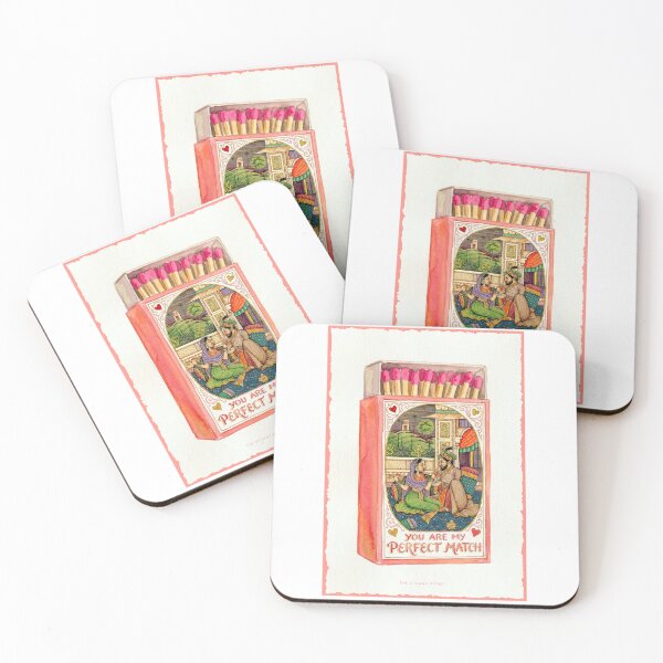 Item preview, You Are My Perfect Match – Mughal Miniature Inspired Romantic Matchbox Art designed and sold by The Uphaar Store.