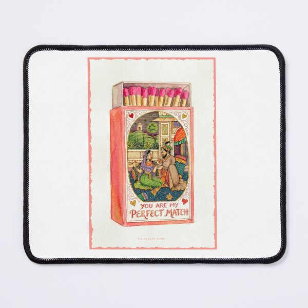 Item preview, You Are My Perfect Match – Mughal Miniature Inspired Romantic Matchbox Art designed and sold by The Uphaar Store.
