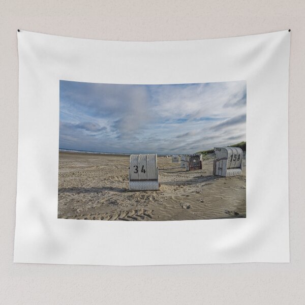 Item preview, Sandy beach with beach chairs on Spiekeroog designed and sold by Klaus Offermann.