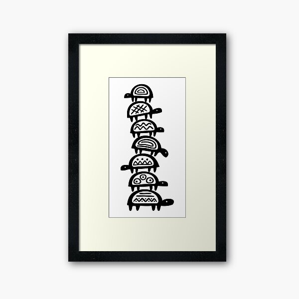 It's turtles all the way down Framed Art Print