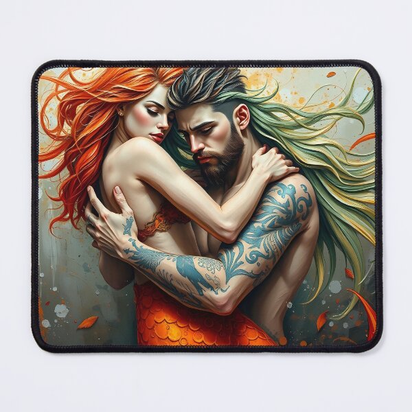 Item preview, Fantasy Mermaid and Merman Embrace designed and sold by cuprum.