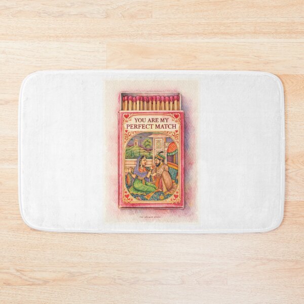 Item preview, You Are My Perfect Match – Mughal Miniature Inspired Romantic Matchbox Art designed and sold by The Uphaar Store.