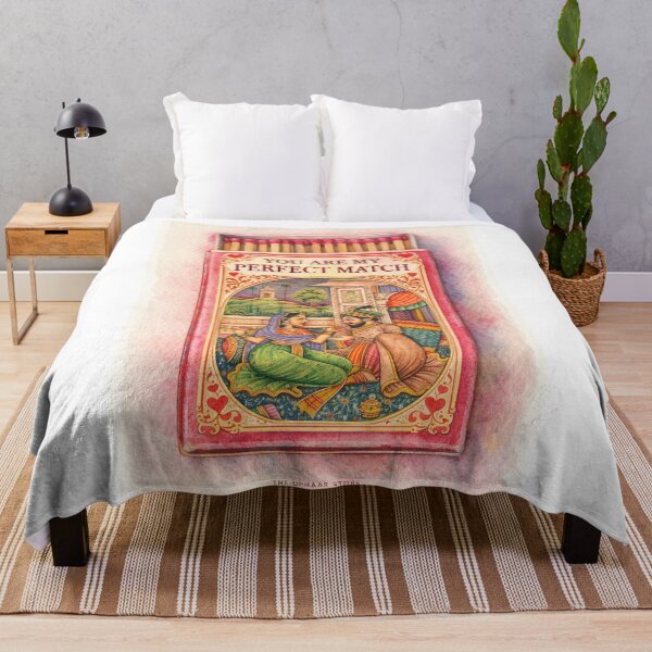Item preview, You Are My Perfect Match – Mughal Miniature Inspired Romantic Matchbox Art designed and sold by The Uphaar Store.