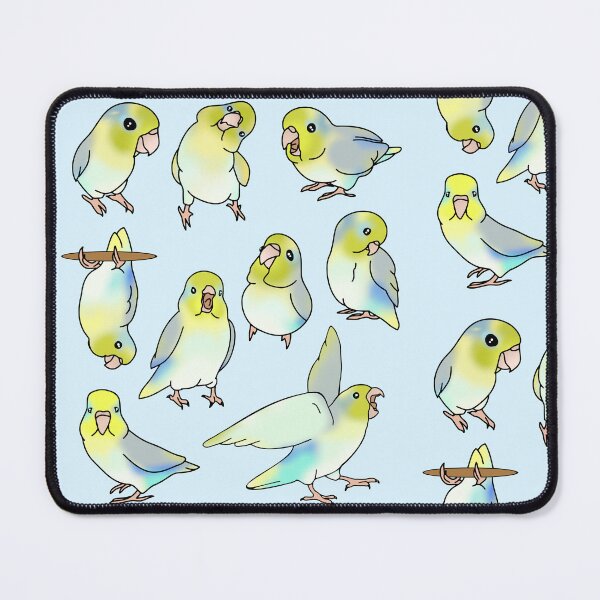 Item preview, rainbow parrotlet doodle pattern designed and sold by FandomizedRose.