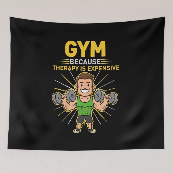 Item preview, Gym Because Therapy Is Expensive T Shirt  Funny Fitness Motivation Design designed and sold by Design-Pro-21.