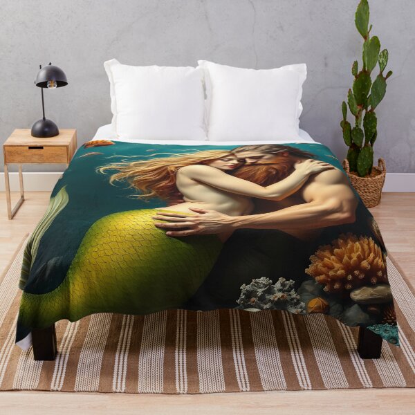 Item preview, Mermaid and Man Embrace Underwater designed and sold by cuprum.