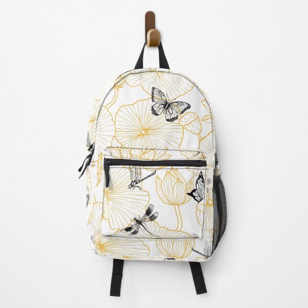 Item preview, Butterflies and dragonflies on sea of golden lotuses designed and sold by thefrenchyviet.