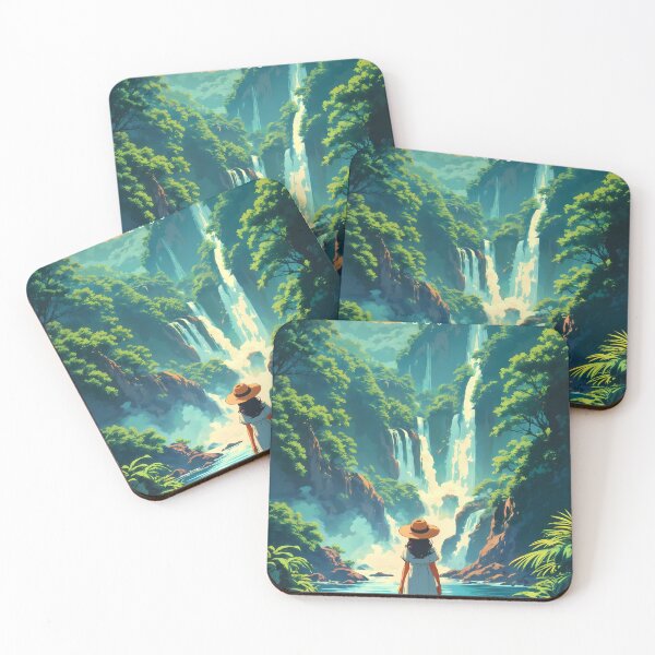 Item preview, Jungle Reflections - Pastel Retro Anime Girl in Luang Prabang designed and sold by JacksoonLester.
