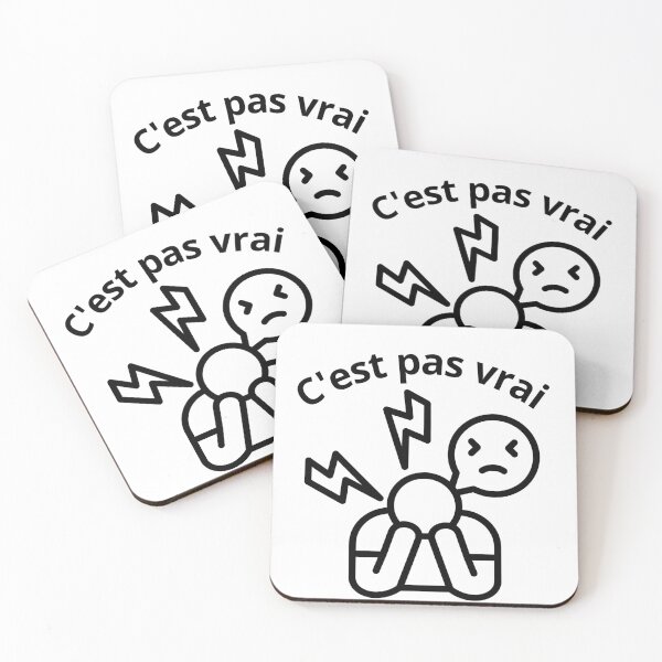 Item preview, It’s not true – Funny French Quote with Frustrated Character Illustration designed and sold by Petit Baz’Art.