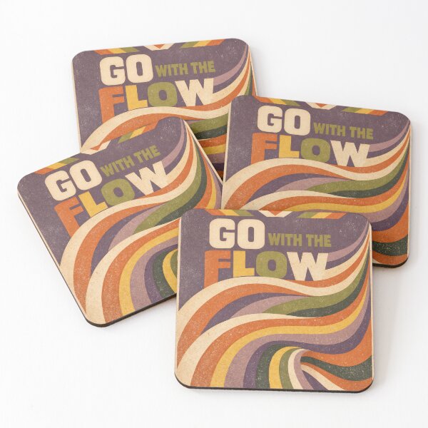 Item preview, Go With the Flow – Retro Wave Poster Art designed and sold by ForeverPrintsOK.