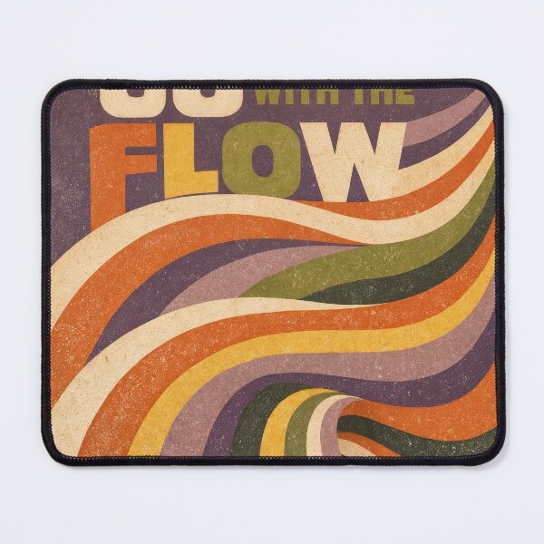 Item preview, Go With the Flow – Retro Wave Poster Art designed and sold by ForeverPrintsOK.