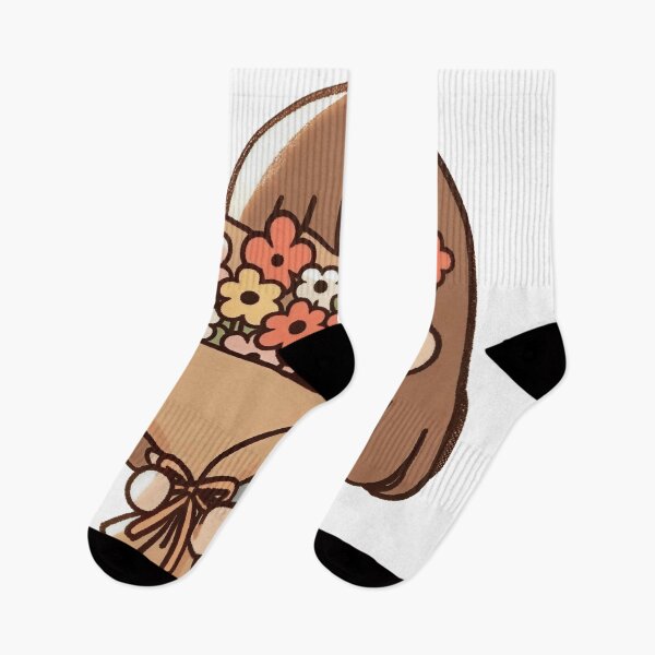 Item preview, Valentine’s Day Cute Kawaii Girl with Flower Bouquet | Romantic Aesthetic Art designed and sold by Aedition.