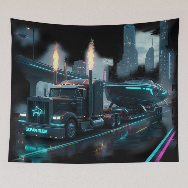 Item preview, Cyberpunk Ocean Glide Luxury Yacht Transport designed and sold by BounoWorld.