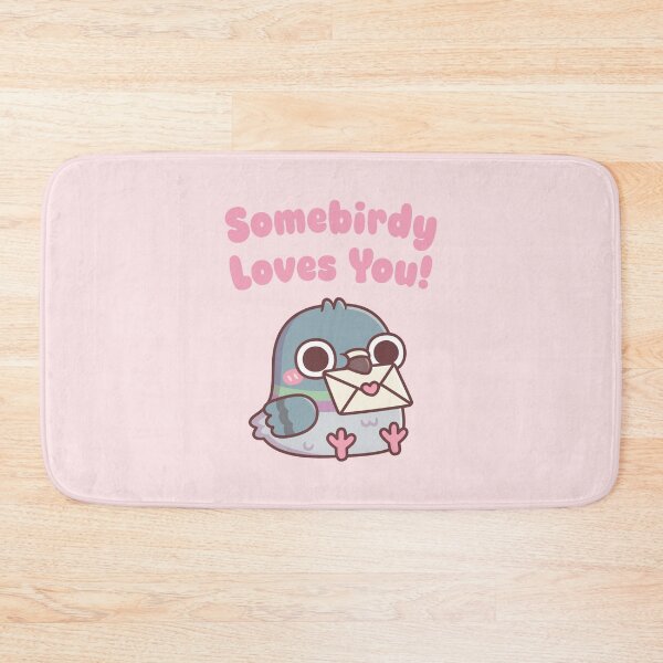 Item preview, Cute Pigeon Somebirdy Loves You Pun designed and sold by rustydoodle.
