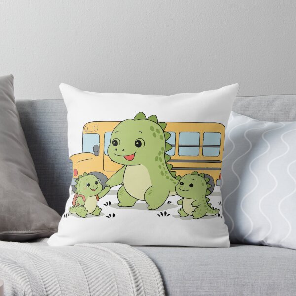 Item preview, Cute Dino Family Going to School Bus Kids Cartoon Dinosaur Illustration designed and sold by MeeraArts&Crafts.