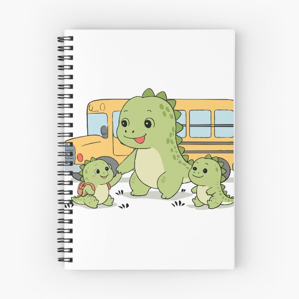 Item preview, Cute Dino Family Going to School Bus Kids Cartoon Dinosaur Illustration designed and sold by MeeraArts&Crafts.