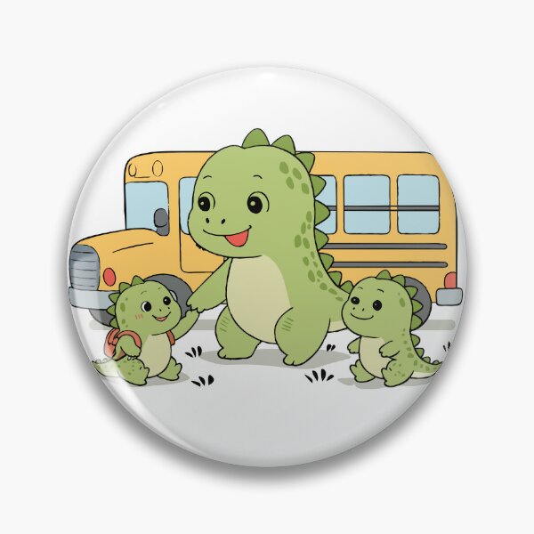 Item preview, Cute Dino Family Going to School Bus Kids Cartoon Dinosaur Illustration designed and sold by MeeraArts&Crafts.