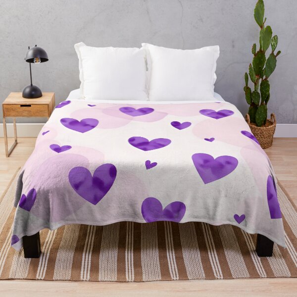 Aperçu de l'œuvre Coeurs violets créée et vendue par PrintLabStudio.