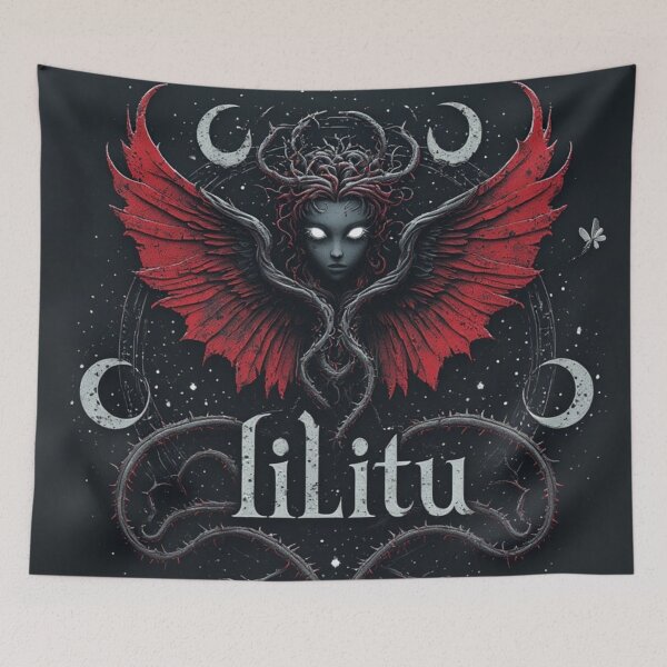 Item preview, Lilitu: The Blood Moon Empress designed and sold by Eden Underground Radio (Official Merch).