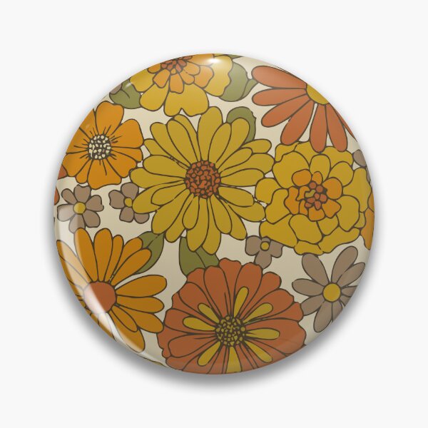 Item preview, Retro 70s Floral Sunshine - Vintage Boho Flower Power Pattern designed and sold by Far Out Goods.