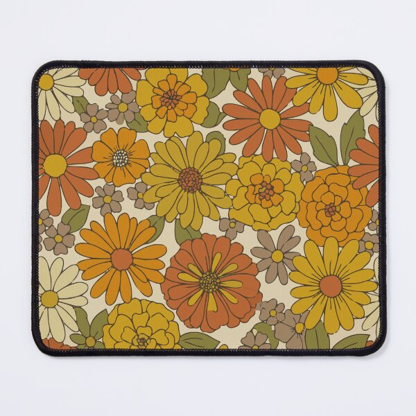Item preview, Retro 70s Floral Sunshine - Vintage Boho Flower Power Pattern designed and sold by Far Out Goods.